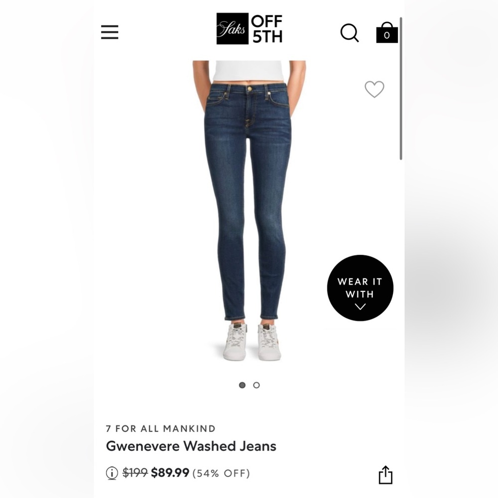 7 for all mankind jeans brand new with the tags